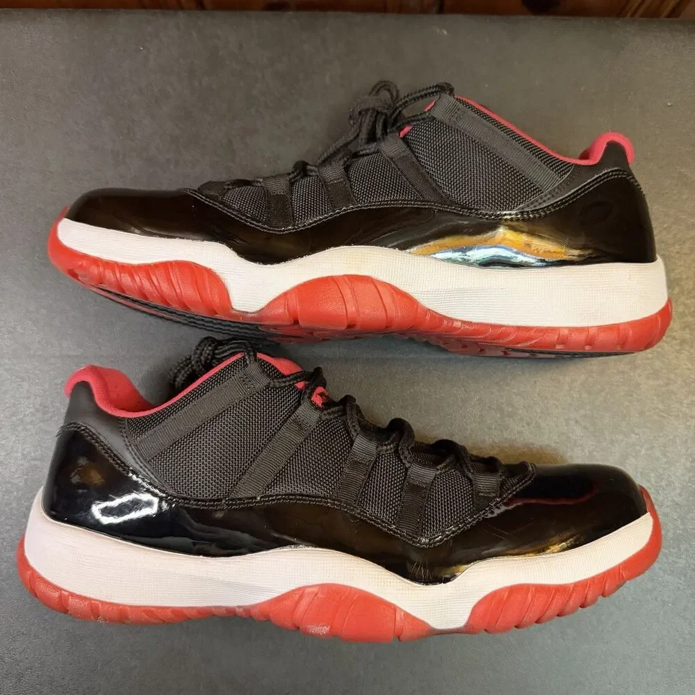 Jordan 11 Retro Lows Bred 2014 Release (528895-012) Black/Red Playoffs Size 11